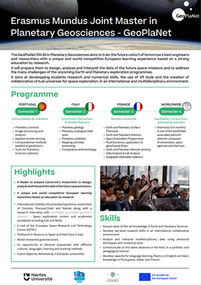 GeoPlaNet - EMJM brochure