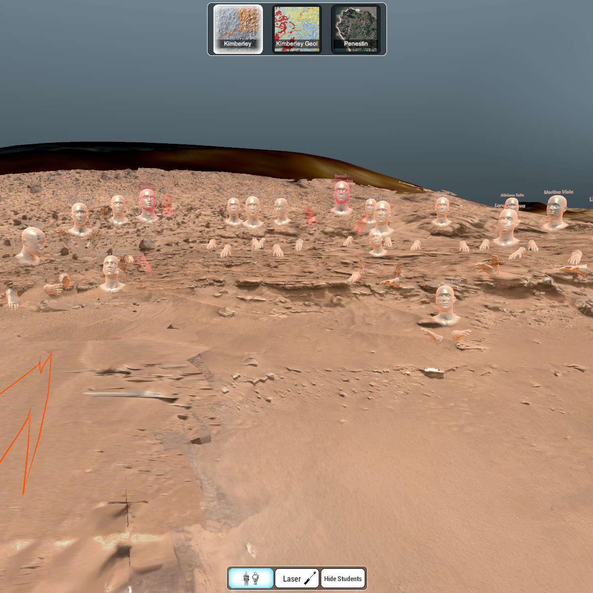 1st ever class photo on Mars ! GeoPlaNet partners